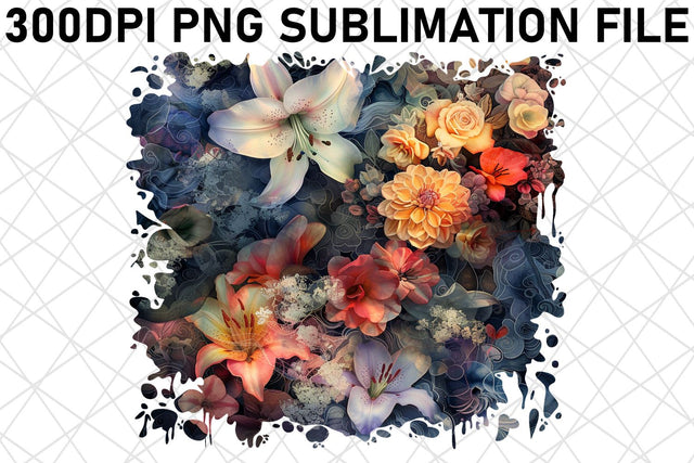 Petal Paradise Sublimation Design Vibrant Color Sublimation afrosvg 