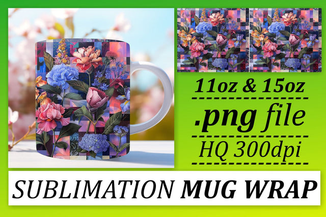 Petal Passion Mug Design Sublimation afrosvg 