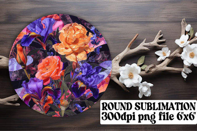 Petal Passion Ornaments Car Coaster Design Keychain PNG Sublimation afrosvg 