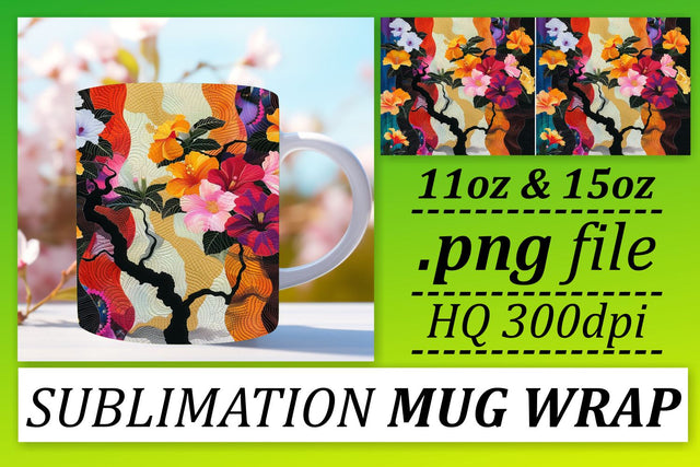 Petal Perfection Cup Wrap Sublimation afrosvg 