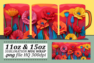 Petal Perfection Mug Artistry - Whimsical Spring Charm Sublimation afrosvg 