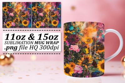 Petal Power Cup Wrap Sublimation afrosvg 