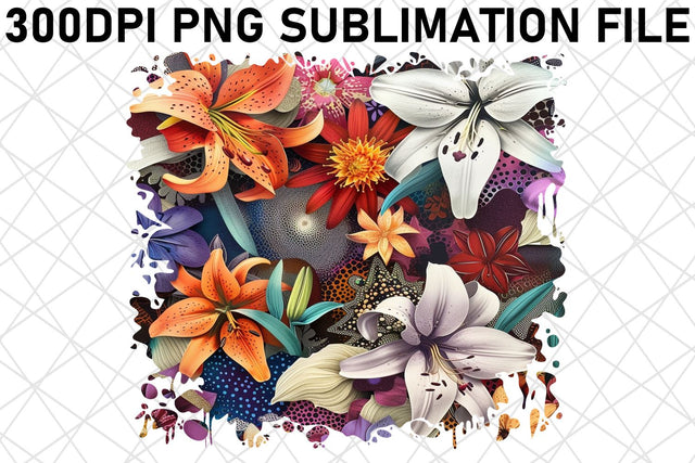 Petal Power PNG Vibrant Color Sublimation afrosvg 