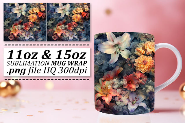 Petal Precision Mug Decor Sublimation afrosvg 