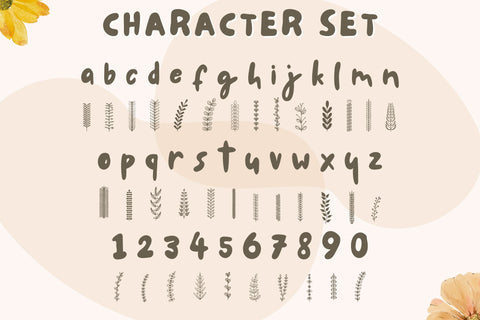 Petaline Dingbat – Whimsical Floral Vector Font for Crafters Font Dm Letter Studio 