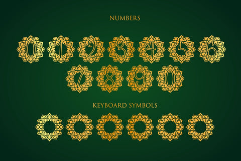 Petals Mandala Monogram Font Dm Letter Studio 