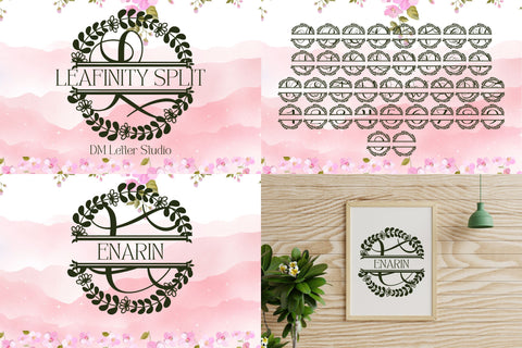 Petals & Pen Strokes – Handwritten + Wreath Monogram Bundle Font Dm Letter Studio 
