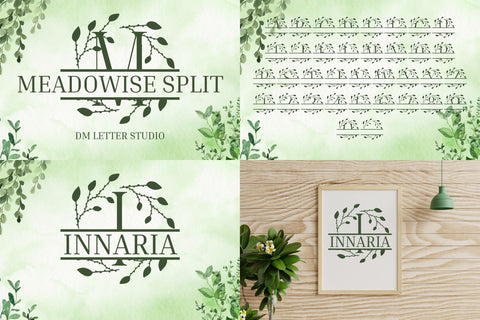 Petals & Pen Strokes – Handwritten + Wreath Monogram Bundle Font Dm Letter Studio 