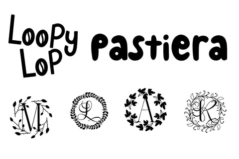 Petals & Pen Strokes – Handwritten + Wreath Monogram Bundle Font Dm Letter Studio 