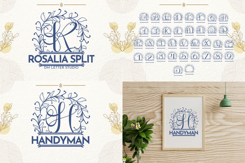 Petals & Pen Strokes – Handwritten + Wreath Monogram Bundle Font Dm Letter Studio 