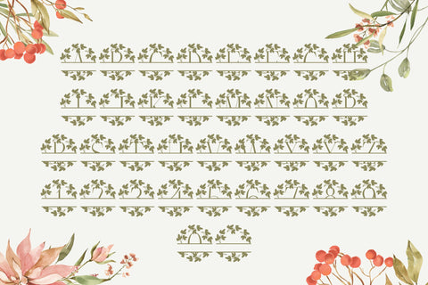 Petalyn Split Monogram Font Dm Letter Studio 