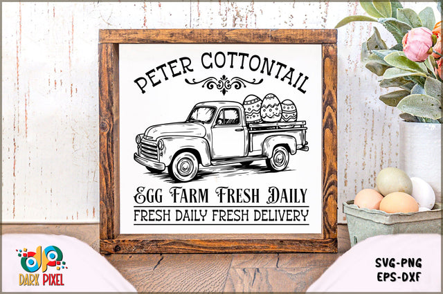 Peter Cottontail Egg Farm fresh daily fresh daily fresh delivery SVG Sublimation Shetara Begum 