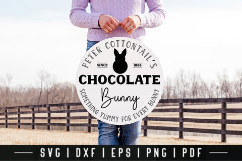 Peter Cottontail's Chocolate Bunny, Easter Farmhouse SVG SVG CraftLabSVG 