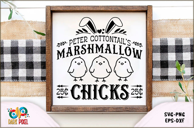 Peter Cottontail's marshmallow 25c chicks 2c SVG Sublimation Shetara Begum 