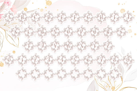 Petite Buds Monogram Font Dm Letter Studio 
