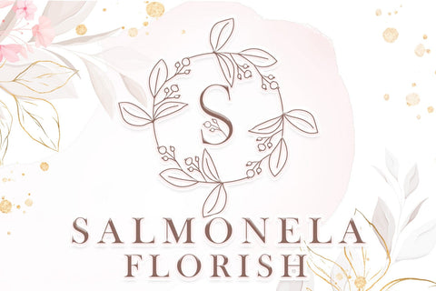 Petite Buds Monogram Font Dm Letter Studio 