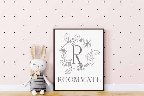 Petite Floral Buds Monogram Font Dm Letter Studio 