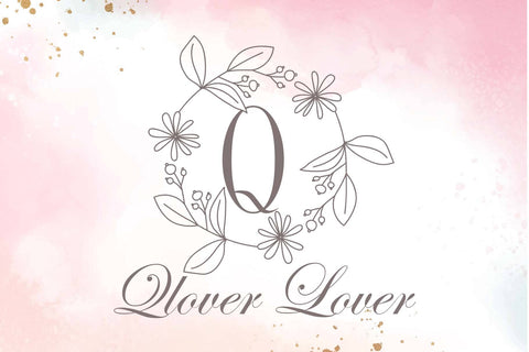 Petite Floral Buds Monogram Font Dm Letter Studio 