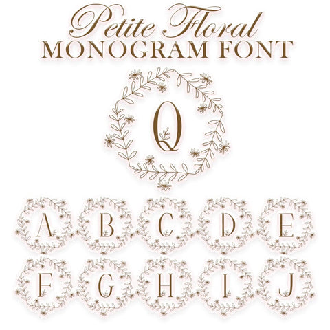 Petite Floral Monogram Font Dm Letter Studio 
