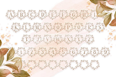 Petite Floral Monogram Font Dm Letter Studio 