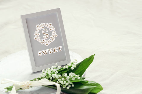 Petite Floral Monogram Font Dm Letter Studio 