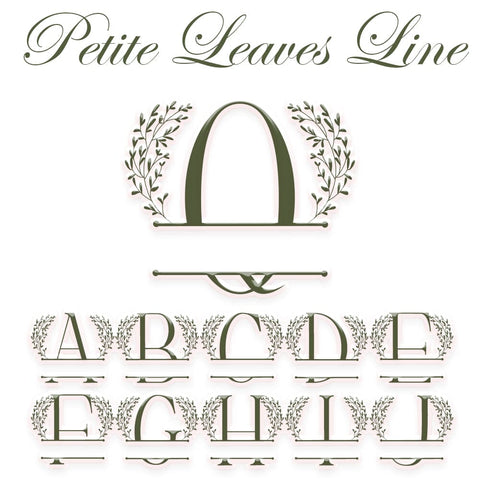Petite Leaves Line Monogram Font Dm Letter Studio 