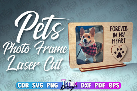 Pets Photo Frame Laser Cut | Photo Frame Design | CNC File SVG The T Store Design 