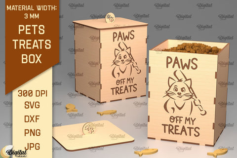 Pets Treats Boxes Laser Cut Bundle. Storage Boxes SVG SVG Evgenyia Guschina 