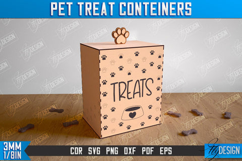 Pets Treats Boxes Laser Cut Design, Pet Food Containers SVG, Pets Food Boxes SVG SVG Fly Design 