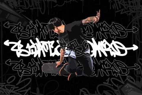 Phantom Urbanism - Monoline Arrow Graffiti Font Mozzatype 