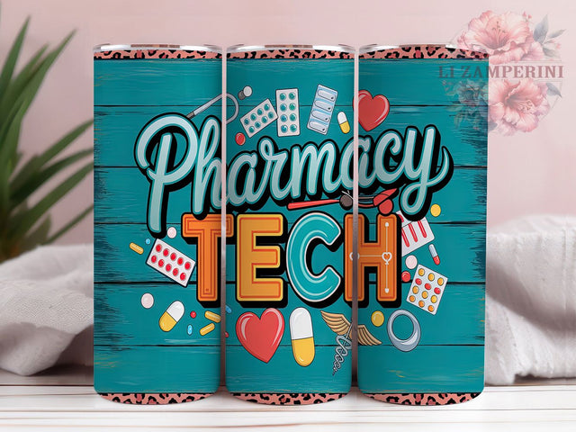 Pharmacy Tech Medicine Healthcare Tumbler, Pharmacist Tumbler Design, 20oz Skinny Tumbler, Sublimation Design, Pharmacy Gift Idea, Medicine Theme Tumbler, Healthcare Worker Tumbler Sublimation Li Zamperini 