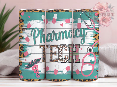 Pharmacy Tech Medicine Healthcare Tumbler, Pharmacist Tumbler Design, 20oz Skinny Tumbler, Sublimation Design, Pharmacy Gift Idea, Medicine Theme Tumbler, Healthcare Worker Tumbler Sublimation Li Zamperini 