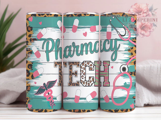 Pharmacy Tech Medicine Healthcare Tumbler, Pharmacist Tumbler Design, 20oz Skinny Tumbler, Sublimation Design, Pharmacy Gift Idea, Medicine Theme Tumbler, Healthcare Worker Tumbler Sublimation Li Zamperini 