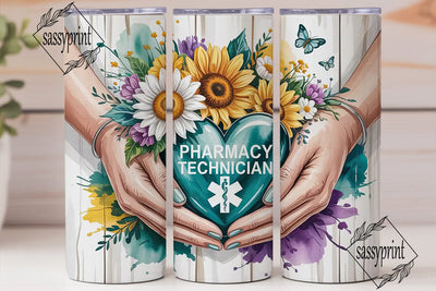 Pharmacy Technician 20oz Tumbler Wrap Sublimation sassyprint 