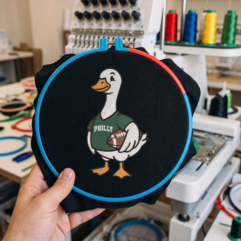 Philly Football Goose Embroidery Design – Cute Goose Holding Football Machine Embroidery File, Philadelphia Football Fan Design Embroidery/Applique DESIGNS PatternFeed8 