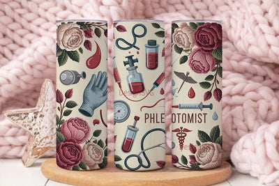 Phlebotomist Tumbler Wrap Sublimation DesignSVG 