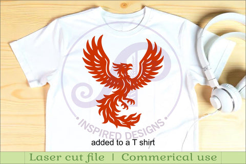 Phoenix bird detailed cut out wall sign design 1 SVG APInspireddesigns 