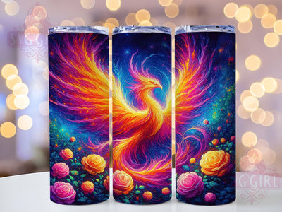 Phoenix Bird Mythical Fire Fantasy Tumbler, 20oz Tumbler Wrap, Sublimation Design, Fantasy Tumbler Art, Mythical Bird Tumbler, Fire Bird Design, Digital Tumbler PNG Sublimation SvggirlplusArt 