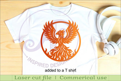 Phoenix Bird on fire wall art sign, SVG file. Fire bird SVG APInspireddesigns 