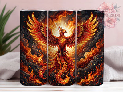 Phoenix Fire 20oz Tumbler, Phoenix Fire, Phoenix Tumbler, Fire Tumbler, Phoenix Design, Mythical Bird, Fire Flames, Tumbler Wrap Sublimation Li Zamperini 