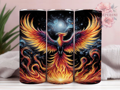 Phoenix Fire Bird 20oz Fantasy Tumbler, Fire Bird Wrap, Mythical Creature Tumbler, Rising Phoenix Design, Fantasy Tumbler Sublimation, Fiery Wings Tumbler, Legendary Bird Sublimation Li Zamperini 