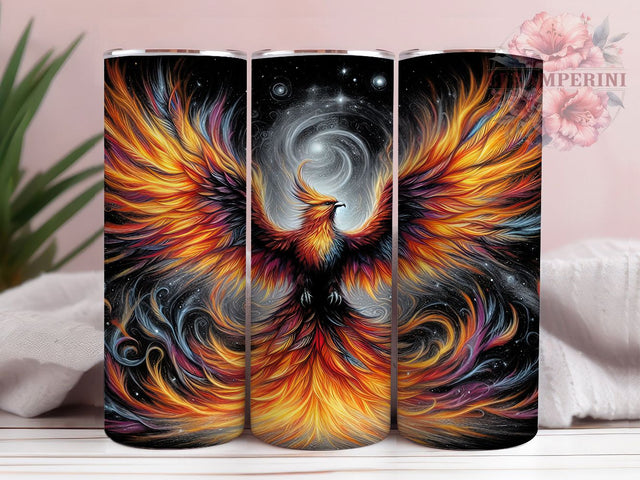 Phoenix Fire Bird 20oz Fantasy Tumbler, Fire Bird Wrap, Mythical Creature Tumbler, Rising Phoenix Design, Fantasy Tumbler Sublimation, Fiery Wings Tumbler, Legendary Bird Sublimation Li Zamperini 