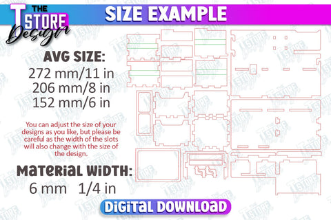 Phone Docking Station Bundle | Desk Tray Organizer | Watch Stand | Tech Accessories | CNC Files SVG The T Store Design 