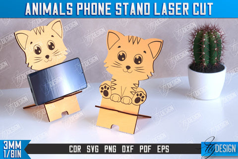 Phone Stand Bundle | Smartphone Table Stand | Phone Holder | Animals Design | CNC Files SVG Fly Design 