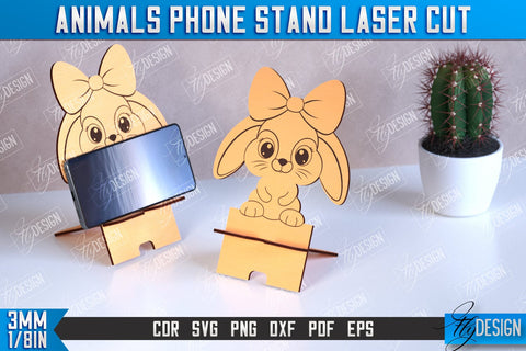 Phone Stand Bundle | Smartphone Table Stand | Phone Holder | Animals Design | CNC Files SVG Fly Design 