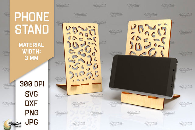 Phone Stand Laser Cut. 3D Phone Holder SVG SVG Evgenyia Guschina 
