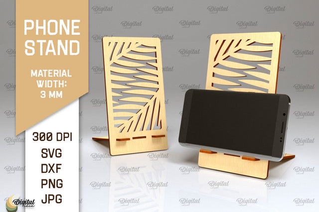 Phone Stand Laser Cut. 3D Phone Holder SVG SVG Evgenyia Guschina 