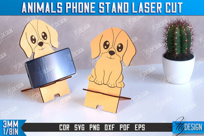 Phone Stand | Smartphone Table Stand | Phone Holder | Dog Shape | CNC Files SVG Fly Design 