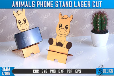 Phone Stand | Smartphone Table Stand | Phone Holder | Donkey Shape | CNC Files SVG Fly Design 