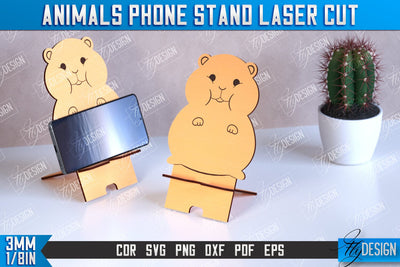 Phone Stand | Smartphone Table Stand | Phone Holder | Hamster Shape | CNC Files SVG Fly Design 